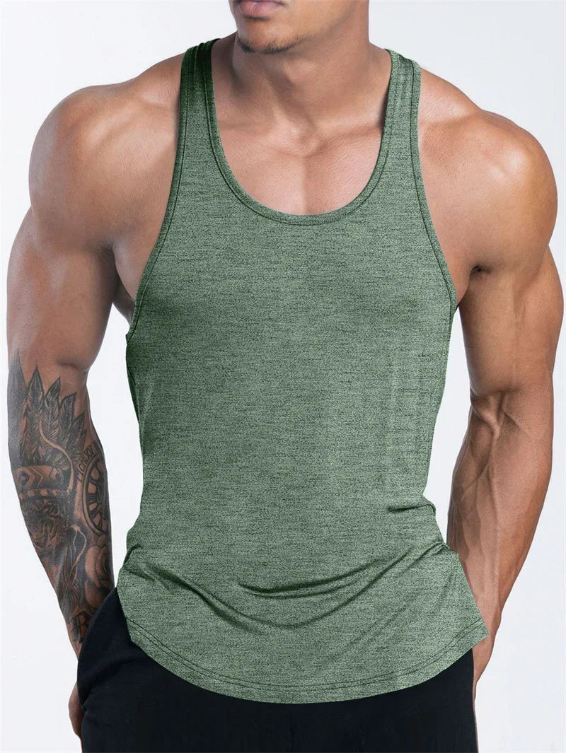 Tank Top Deportivo para Hombre – Fitness, Gym, Running y Basketball, Verano, Secado Rápido, Transpirable y Corte Loose