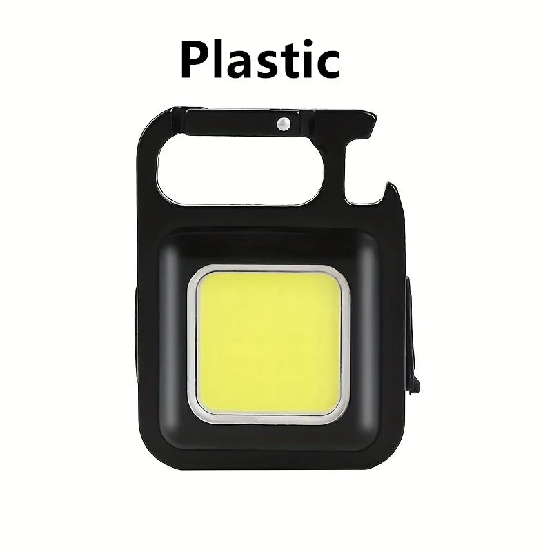 Mini Linterna LED COB Recargable USB – Llavero Portátil con Imán, 4 Modos de Luz para Camping, Pesca y Emergencias