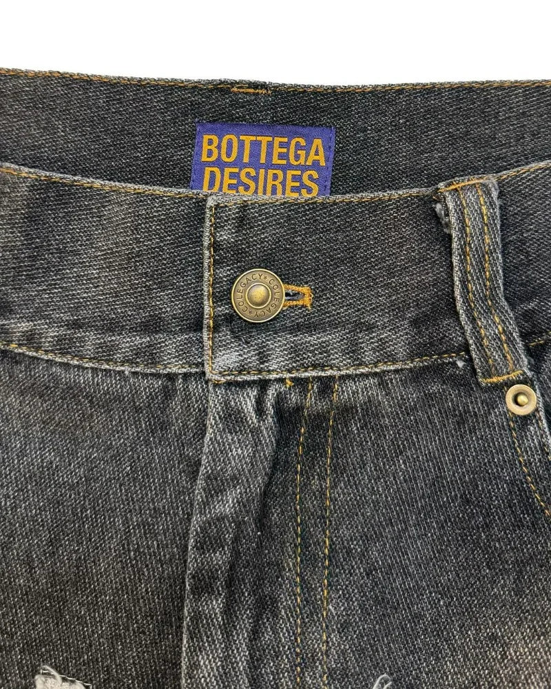 Shorts Oversize American Street Harajuku – Denim Retro con Bordado de Letras, Jeans Sueltos y Casual para Hombre y Mujer Y2K