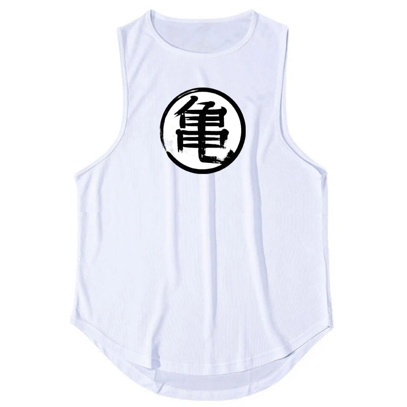 Tank Top Anime Japonés para Hombre – Camiseta Sin Mangas de Gym, Fitness y Bodybuilding, Secado Rápido y Estilo Muscle