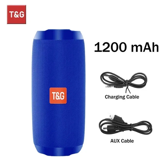T&G TG117 Altavoz Bluetooth Portátil – Parlante Inalámbrico IPX5, Batería 10H, Manos Libres, FM, USB, TF Card