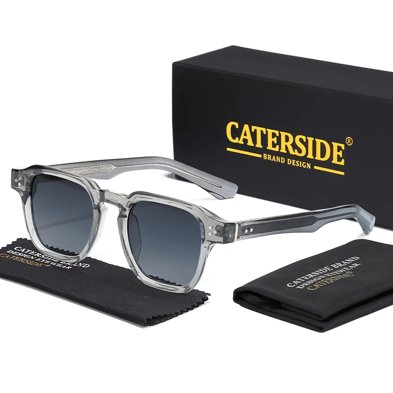 CATERSIDE Gafas de Sol Cuadradas Clásicas Hombre Mujer | Estilo Lujo Viaje Playa Fiesta UV400