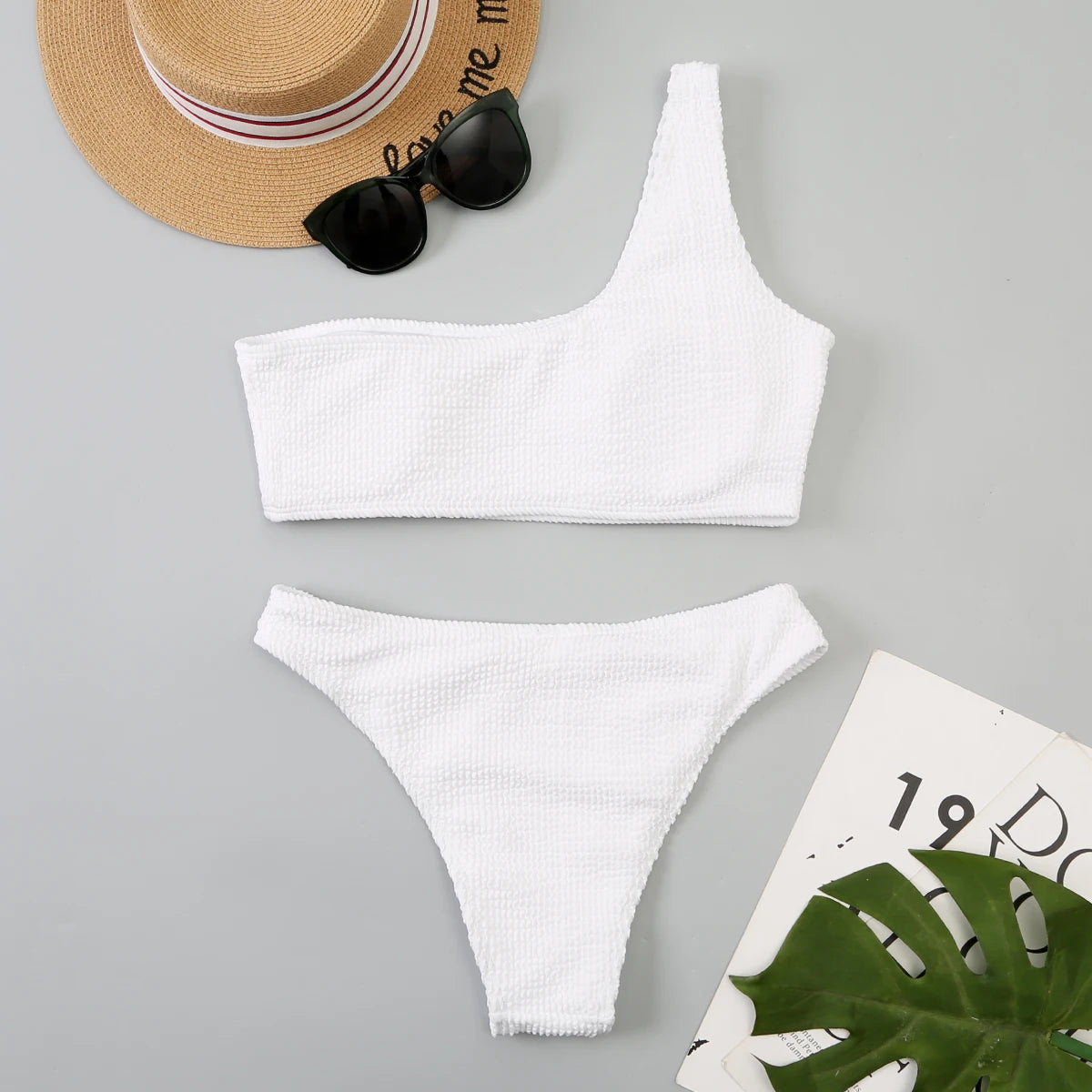 Bikini Mujer 2025 | Sexy Brasileño One Shoulder Playa y Piscina