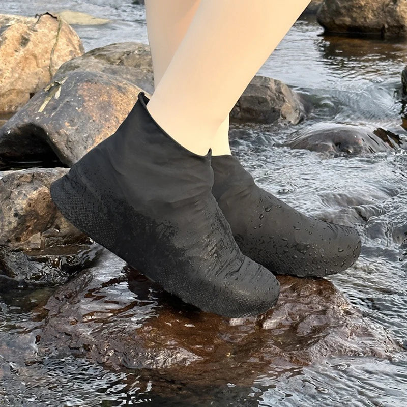 Cubrezapatos de Látex Impermeables | Fundas Reutilizables Antideslizantes para Lluvia y Nieve | 1 Par