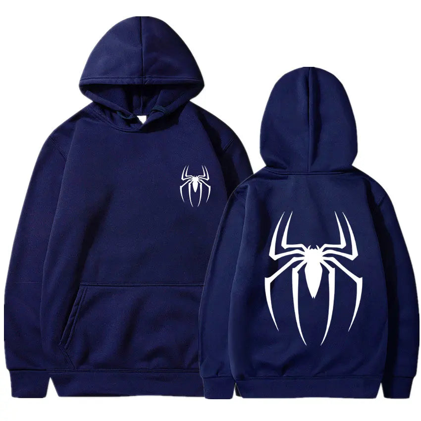 Hoodie Y2K Spider – Sudadera Streetwear Hombre Oversize, Estilo Retro Hip Hop Punk