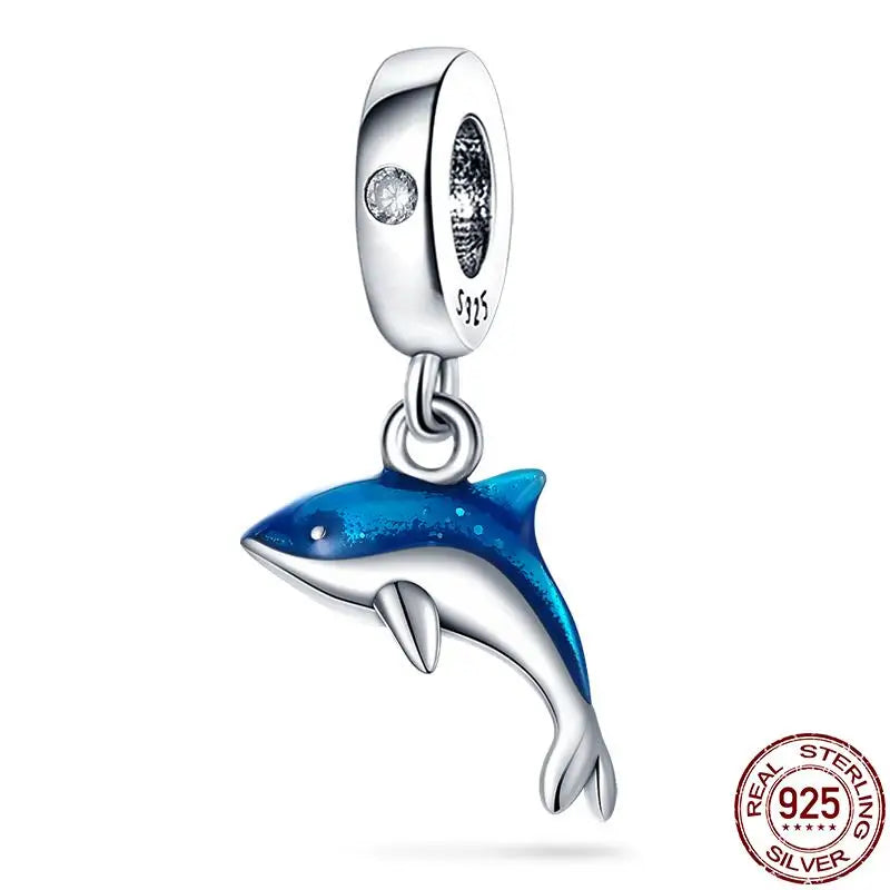 Charm camaleón y luciérnaga en plata 925 – Dije animal brillante, compatible Pandora, pulsera y collar mujer