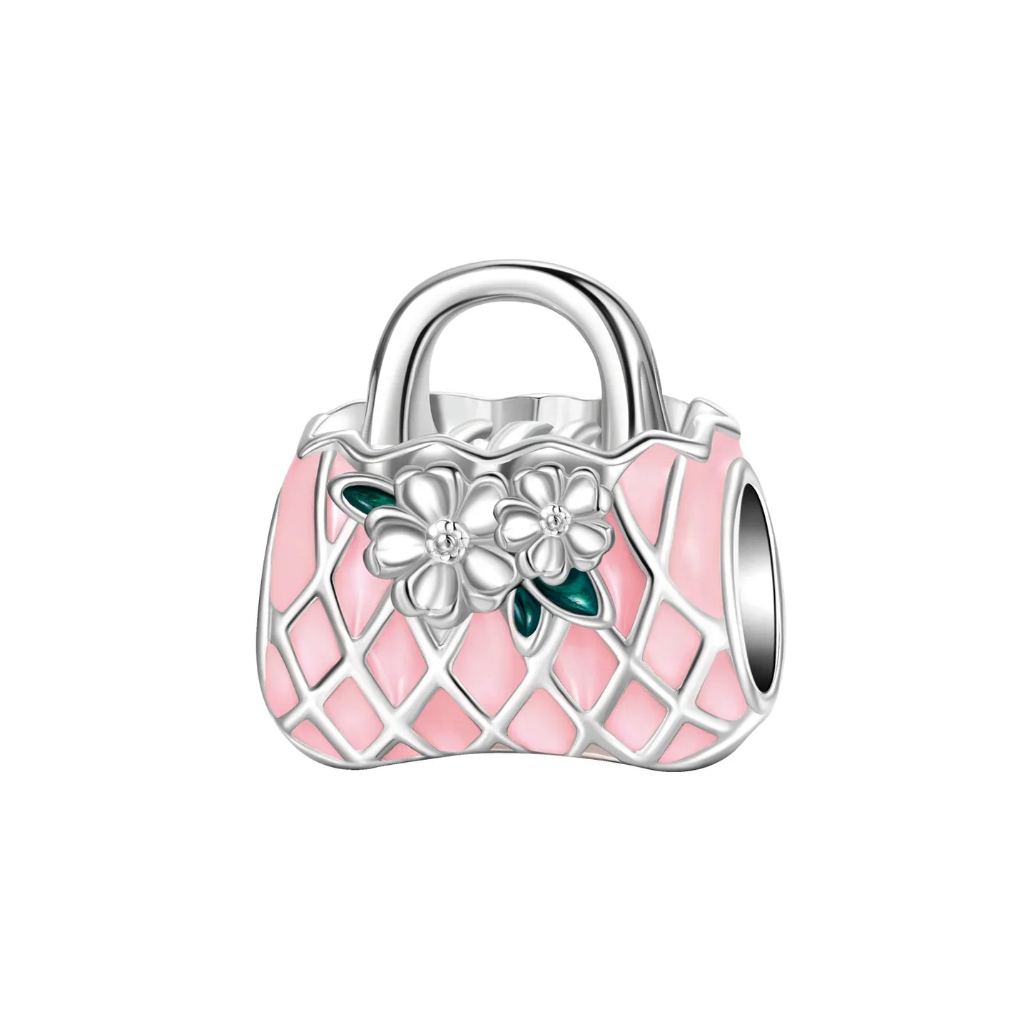 Charm Plata 925 Colgante Rosa Mariposa Corazón Flor Pájaro | Dije Para Pulsera Pandora Compatible