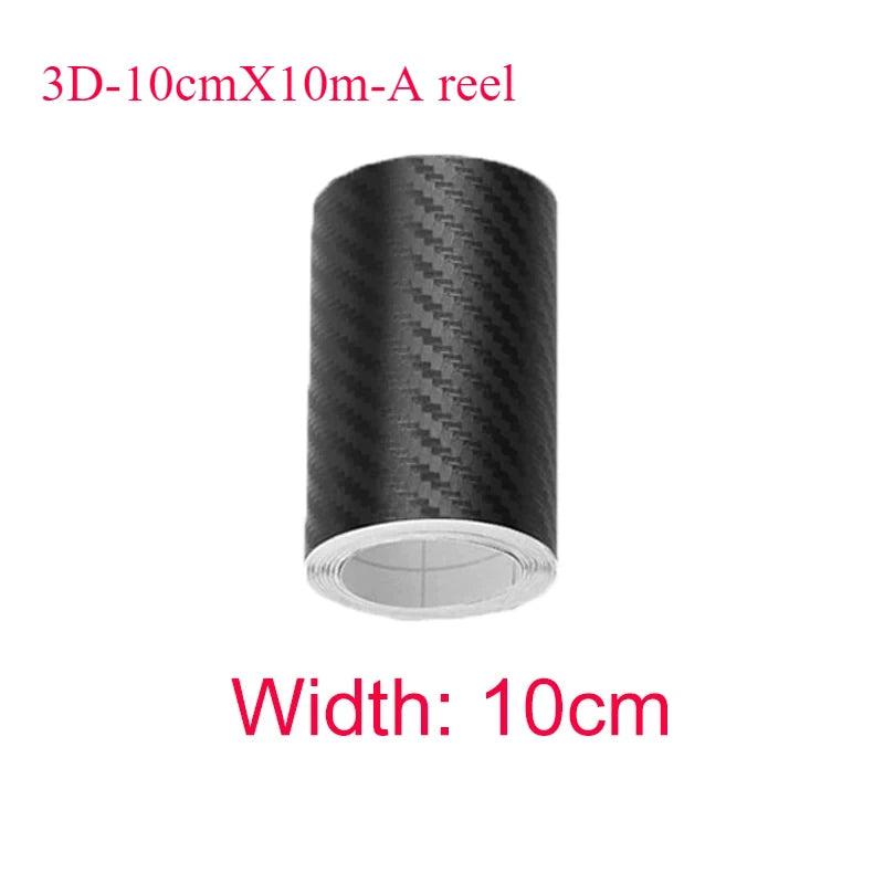 Sticker Protector de Umbral para Auto 3D Fibra de Carbono | Antirayones, Impermeable, Negro Mate