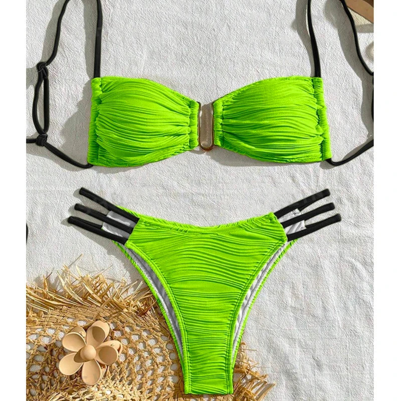 Bikini Sexy Mujer 2025 | Brasileño Push Up Playa y Piscina
