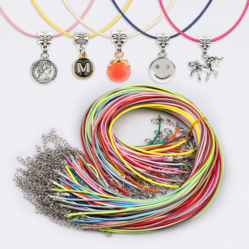 Set de 50 Cuerdas de Algodón Encerado para Manualidades - Hilos DIY para Pulseras y Regalos