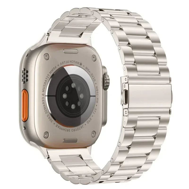 Correa de Acero Inoxidable para Apple Watch | Pulsera Metálica Ajustable 38/40/41mm - 42/44/45mm - Ultra 49mm | Compatible con Series SE/3/4/5/6/7/8