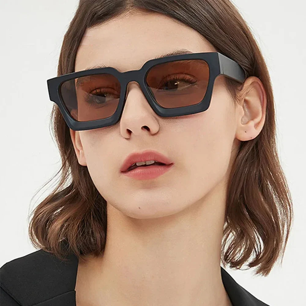 JNPCXI Gafas de Sol Cuadradas de Lujo | Retro Fashion Unisex UV400