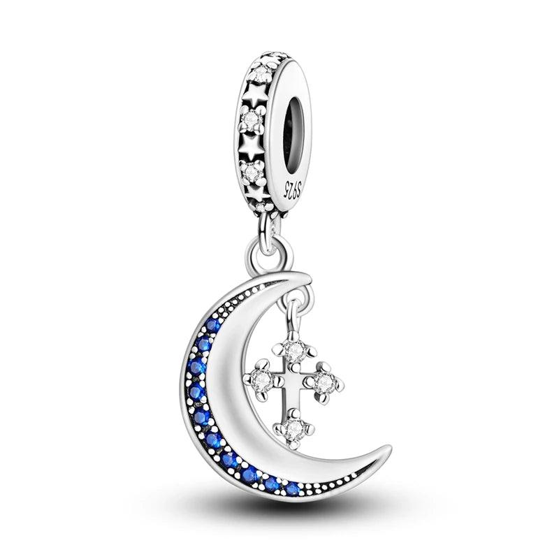 Charm Corazón Mamá e Hija en Plata 925 – Colgante Clásico para Pulseras Tipo Pandora, Regalo Día de la Madre