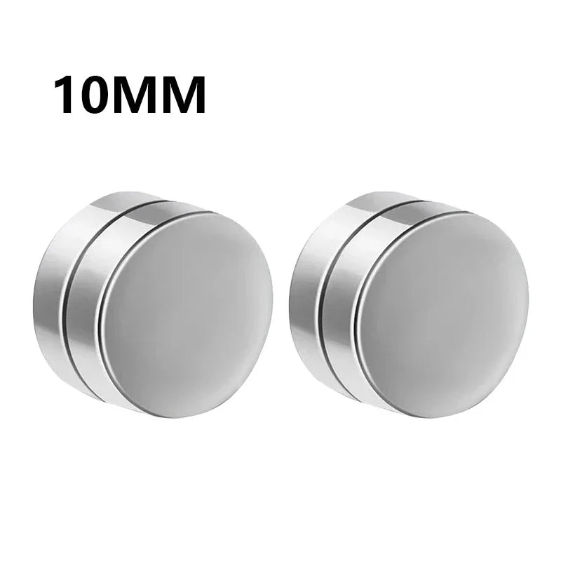 Pendientes Magnéticos de Cristal Unisex | Aros Punk con Zirconia | Joyería sin Perforación para Hombres y Mujeres
