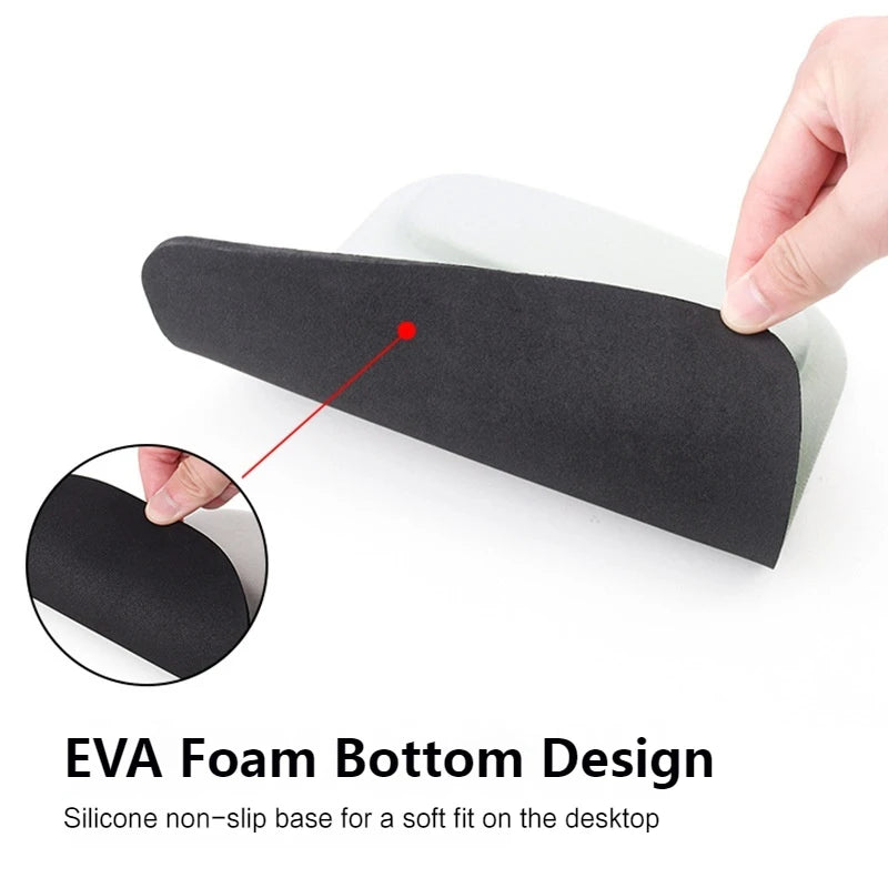 Coolcirc – Mouse Pad Negro Grande con Soporte de Muñeca Antideslizante para Oficina y Estudio