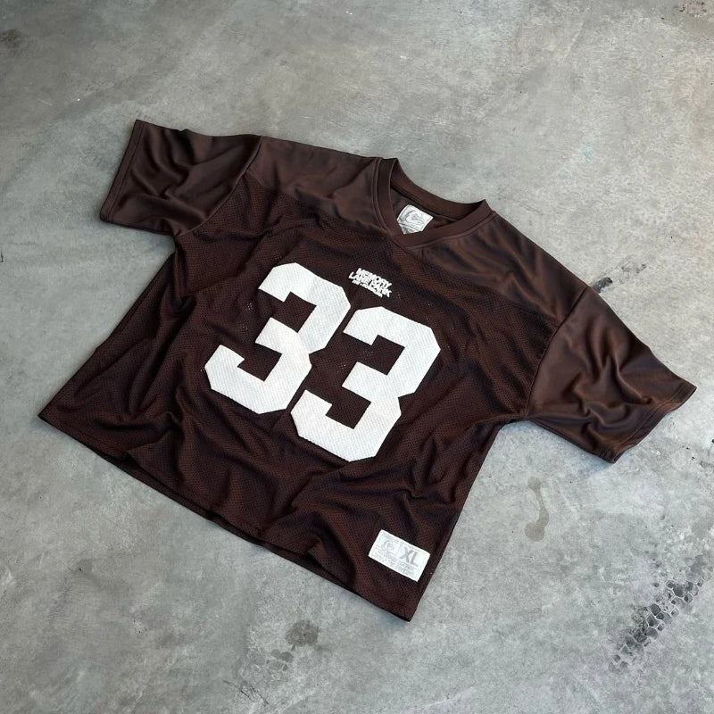 Camiseta Deportiva Unisex 2025 | Mesh Transpirable Estilo Y2K Retro Oversize