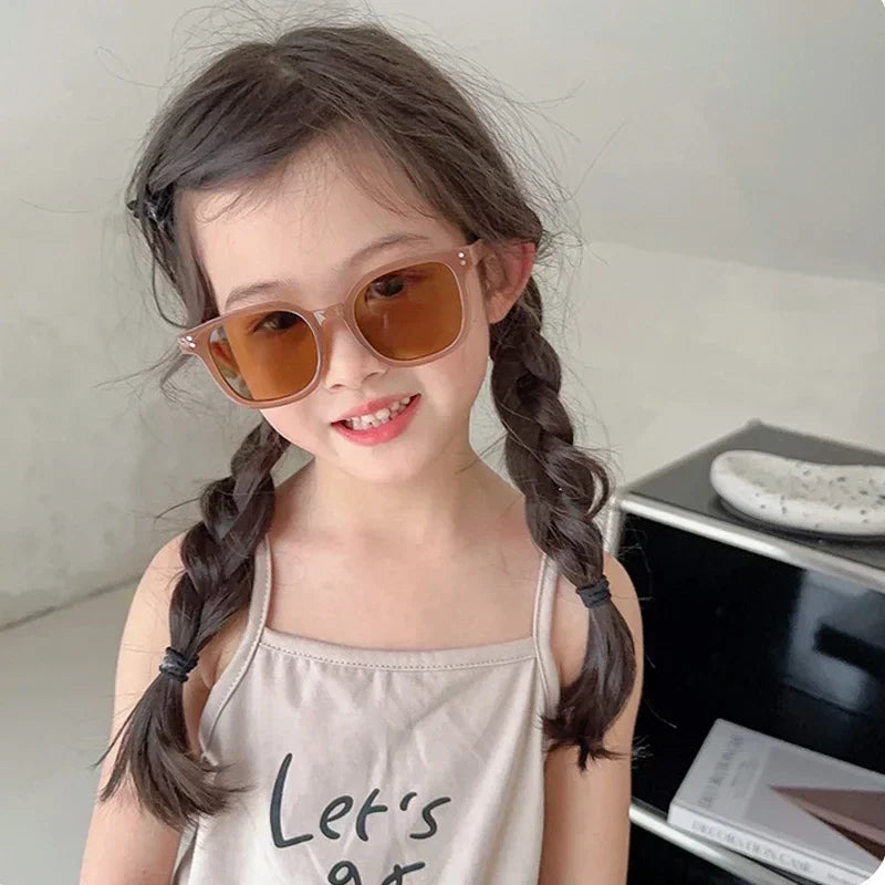 Gafas de Sol Cuadradas Vintage para Niños | Protección UV400 Niño Niña Moda Infantil