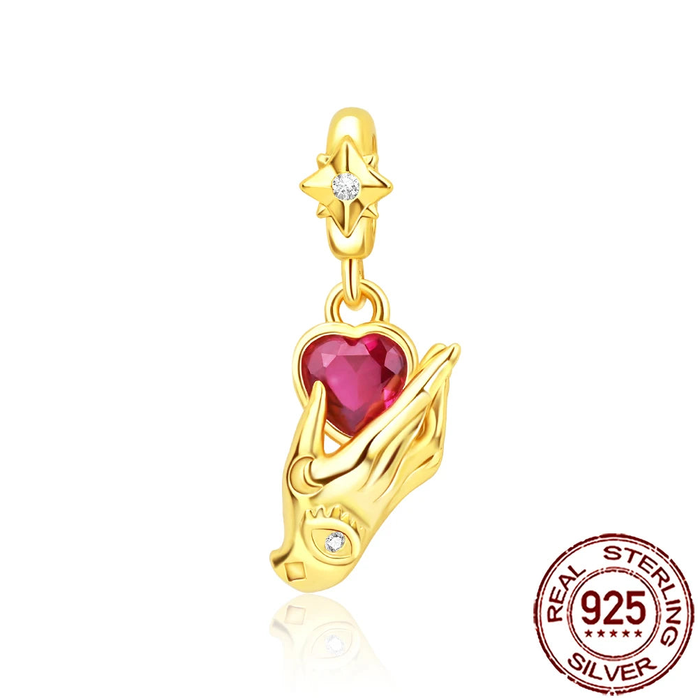 Charm Mano de Fátima con Ojo Todo lo Ve en plata 925 – Compatible Pandora, pulsera y collar mujer 2025