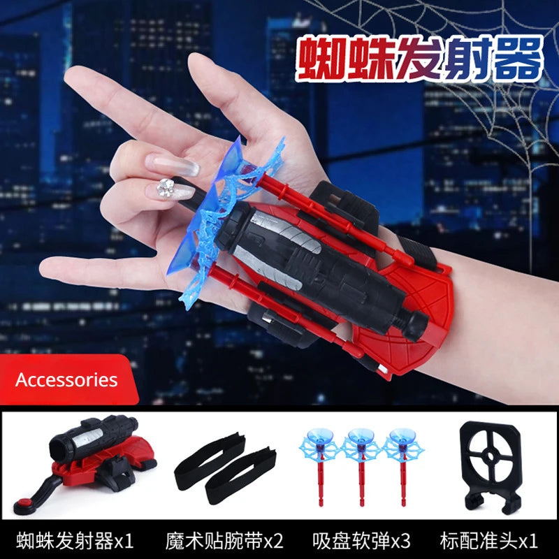 Lanzador Spider-Man Disney – Pistola Rotatoria con Balas Suaves y Ventosas | Juguete de Acción para Niños Regalo de Cumpleaños