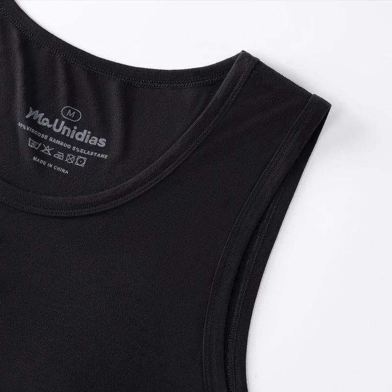 Pack 2 Camisetas de Tirantes para Hombre – Tank Top Gym sin Mangas de Fibra de Bambú, Compresivo y Alta Calidad