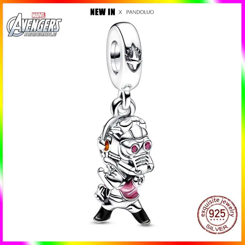 Charm Marvel Disney en Plata 925 – Abalorios Captain America, Wolverine y Deadpool para Pulsera Original Mujer