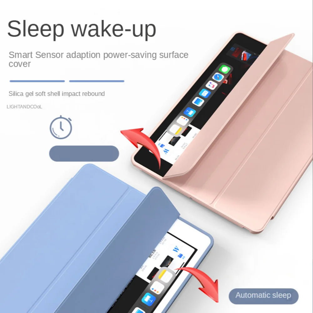 Funda para iPad con Soporte y Porta Lápiz – Compatible con iPad Air, Pro, Mini y 6ª a 10ª Generación