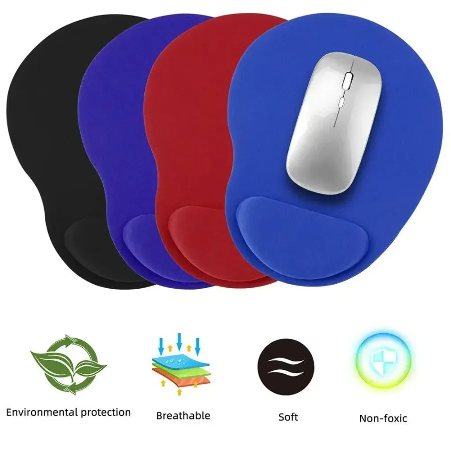 Alfombrilla de Ratón con Reposamuñecas – Pad de Escritorio Ergonómico con Espuma Viscoelástica Suave y Ultraligera para Oficina