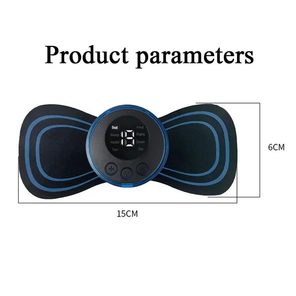 Masajeador Eléctrico Portátil de Cuello y Hombros | EMS Mini Recargable con Pulso Terapéutico para Dolor Cervical