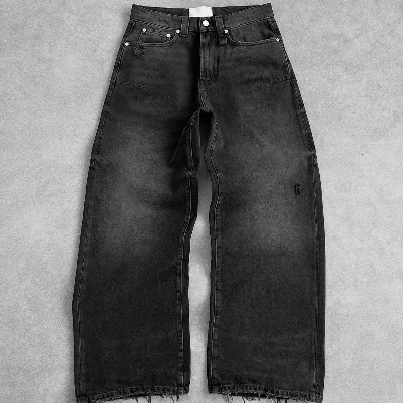 Jeans Baggy Y2K Retro Oversize Unisex | Pantalones Vaqueros Washed Harajuku Góticos Hip Hop Streetwear Decoración Exterior