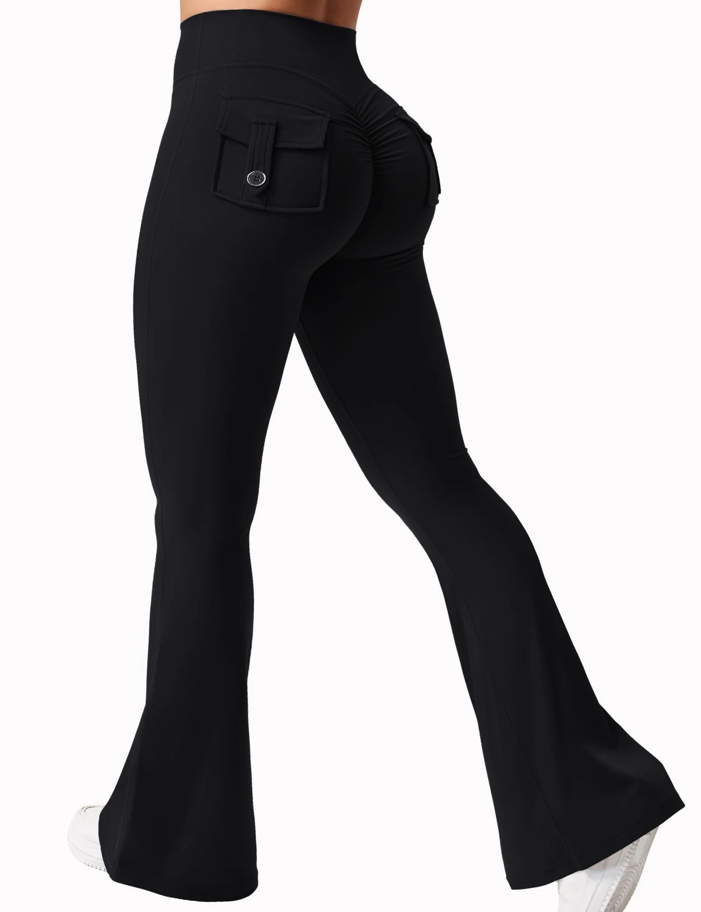 Leggings Yoga Mujer Pierna Ancha | Pantalones Deportivos Compresión con Bolsillos Estilo Naked Feeling