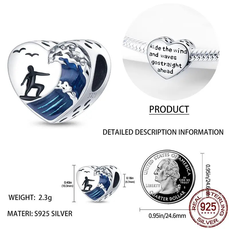 Charm camaleón y luciérnaga que brilla en la oscuridad – Plata 925 para pulsera tipo Pandora, joyería DIY única