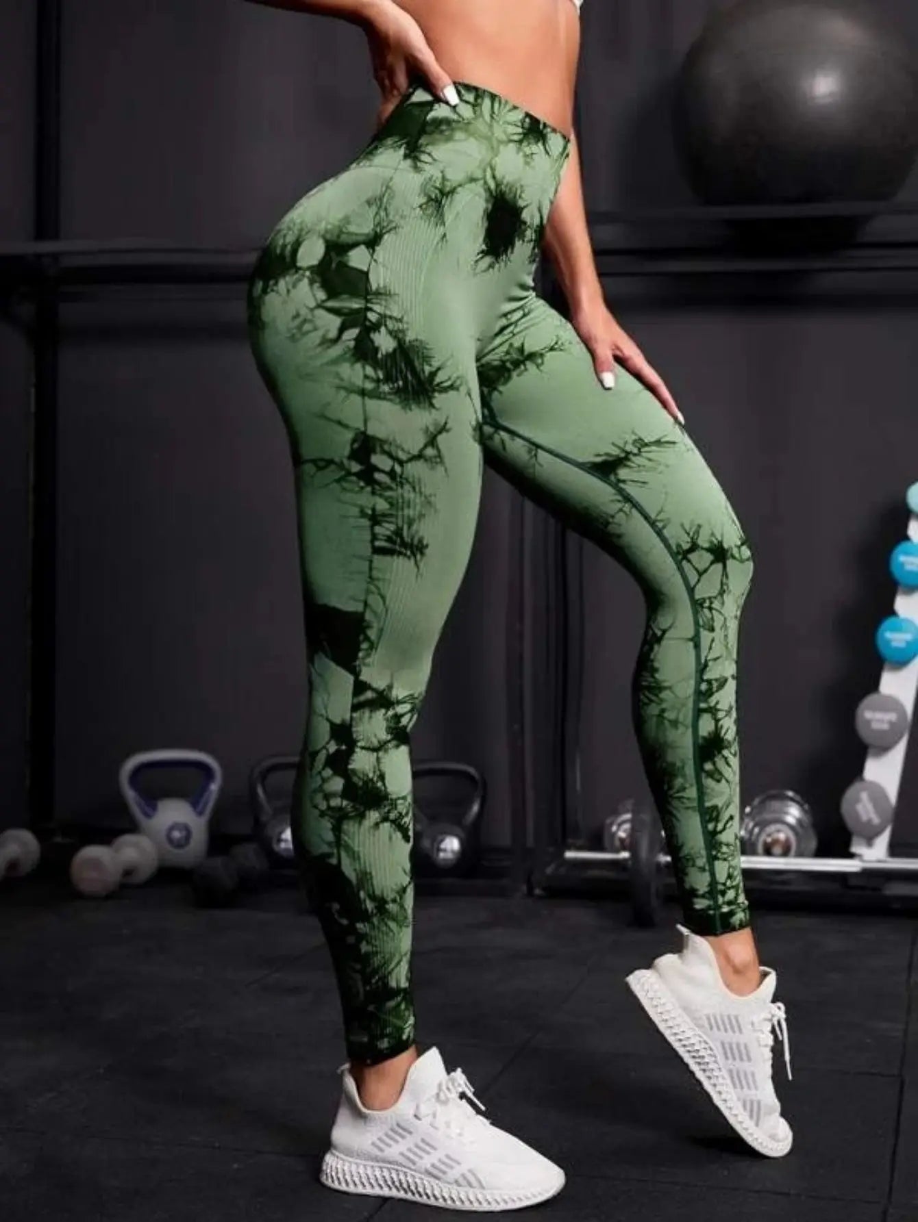 Leggings Seamless Mujer | Mallas Deportivas Cintura Alta Tie Dye Push Up Yoga y Fitness