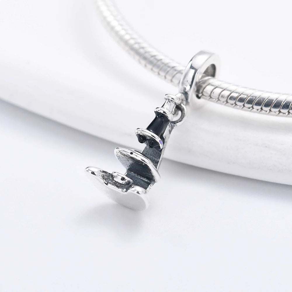 Charm colgante maestra plata 2023 – Abalorio en forma de cuaderno, lápiz y birrete para pulsera tipo Pandora mujer