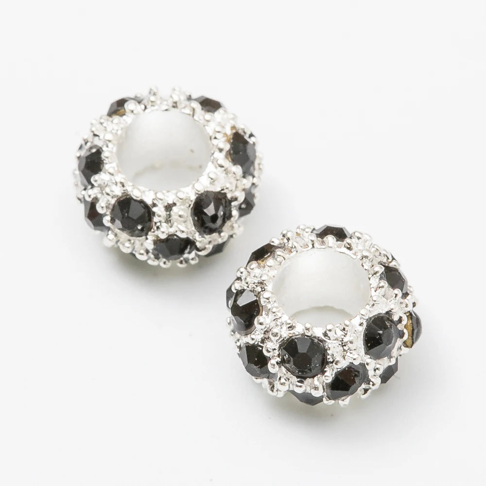 Set de 10 charms europeos en plata – Abalorios elegantes para pulseras tipo Pandora, joyería DIY de moda