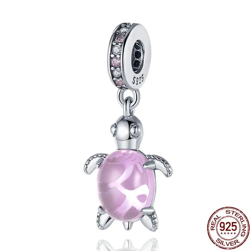 Charm camaleón y luciérnaga en plata 925 – Dije animal brillante, compatible Pandora, pulsera y collar mujer