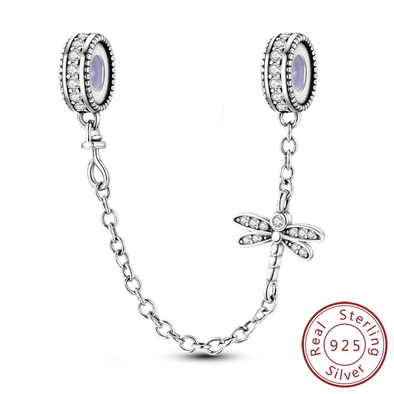 Charm de Plata 925 Luciérnaga y Mariposa Luminoso – Abalorio Brillante para Pulseras Originales