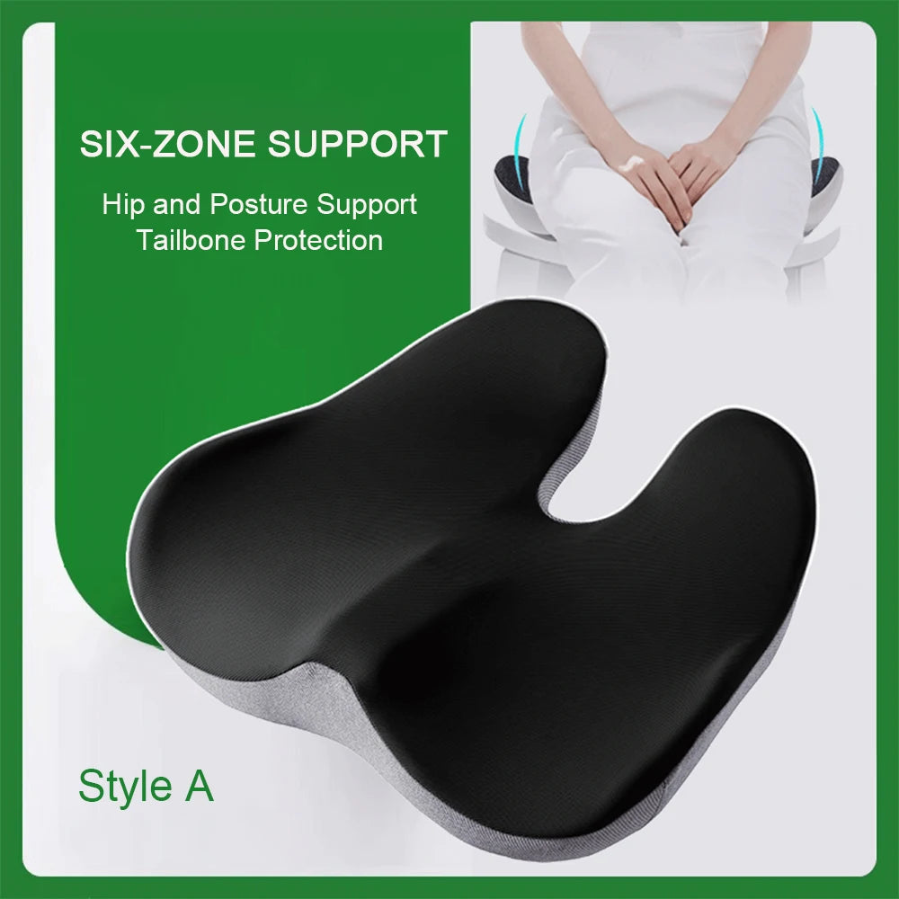 Cojín Masajeador Eléctrico con Vibración | Almohadilla de Masaje para Cadera, Espalda y Lumbar con Soporte Ergonómico