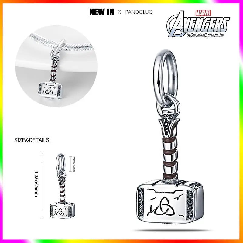 Charm Marvel Disney en Plata 925 – Abalorios Captain America, Wolverine y Deadpool para Pulsera Original Mujer