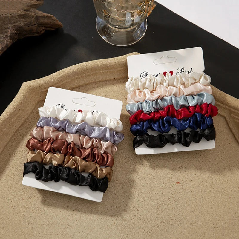 Cinta para el Cabello de Seda Simulada – Elegante y Minimalista | Liga de Pelo Versátil de Alta Gama para Coletas Altas