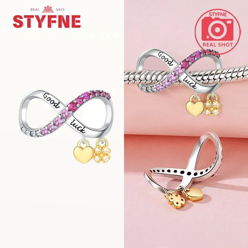 Charm Trébol de Cuatro Hojas en Plata 925 – Abalorios Suerte para Pulseras Originales Mujer