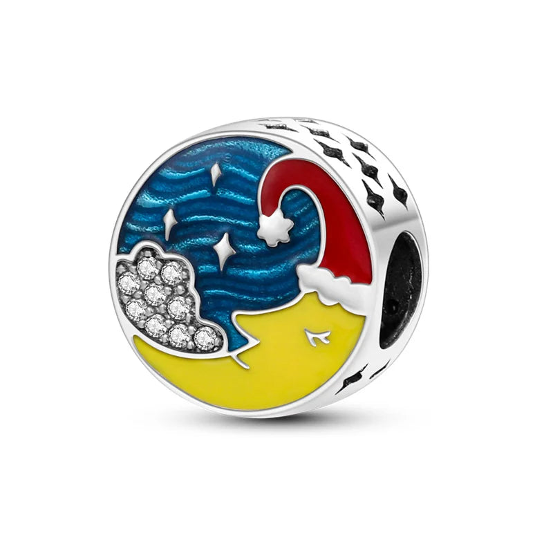 Charm perrito y huesito de plata 925 – Abalorio estilo sorpresa para pulsera tipo Pandora, joyería DIY romántica