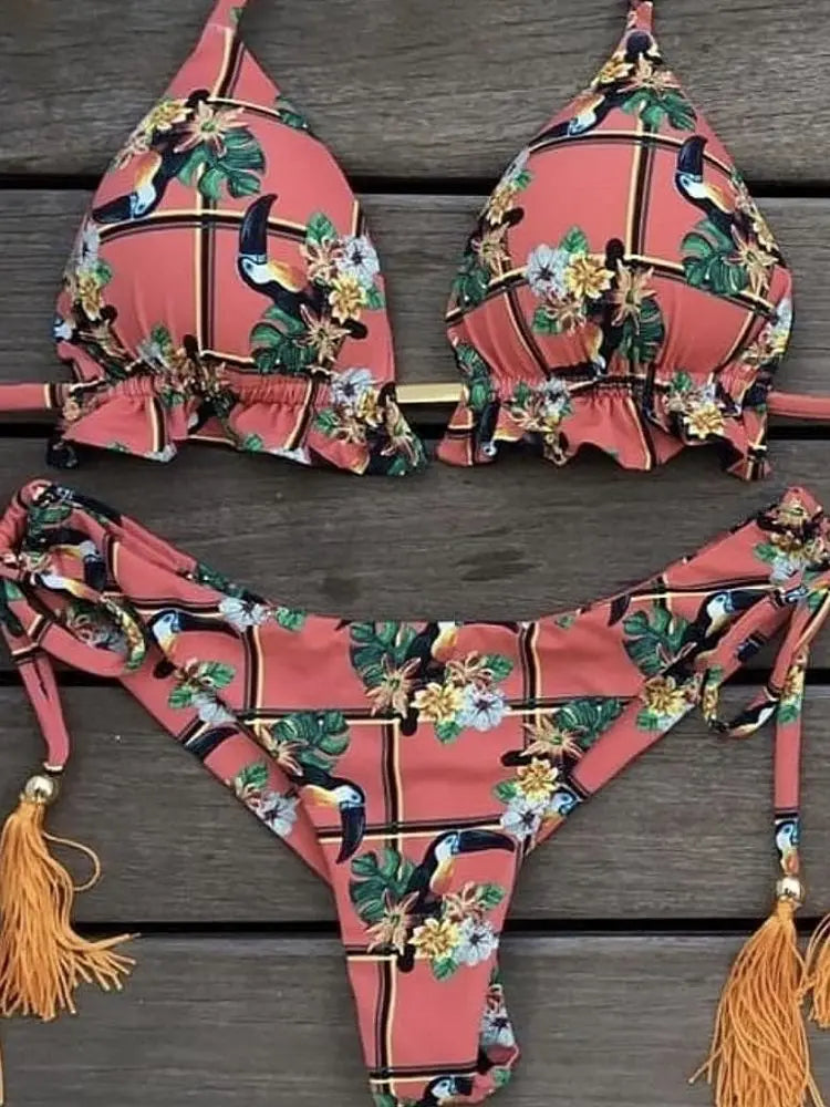 Bikini Sexy Mujer 2025 | 2 Piezas Push-Up Estampado Playa y Piscina