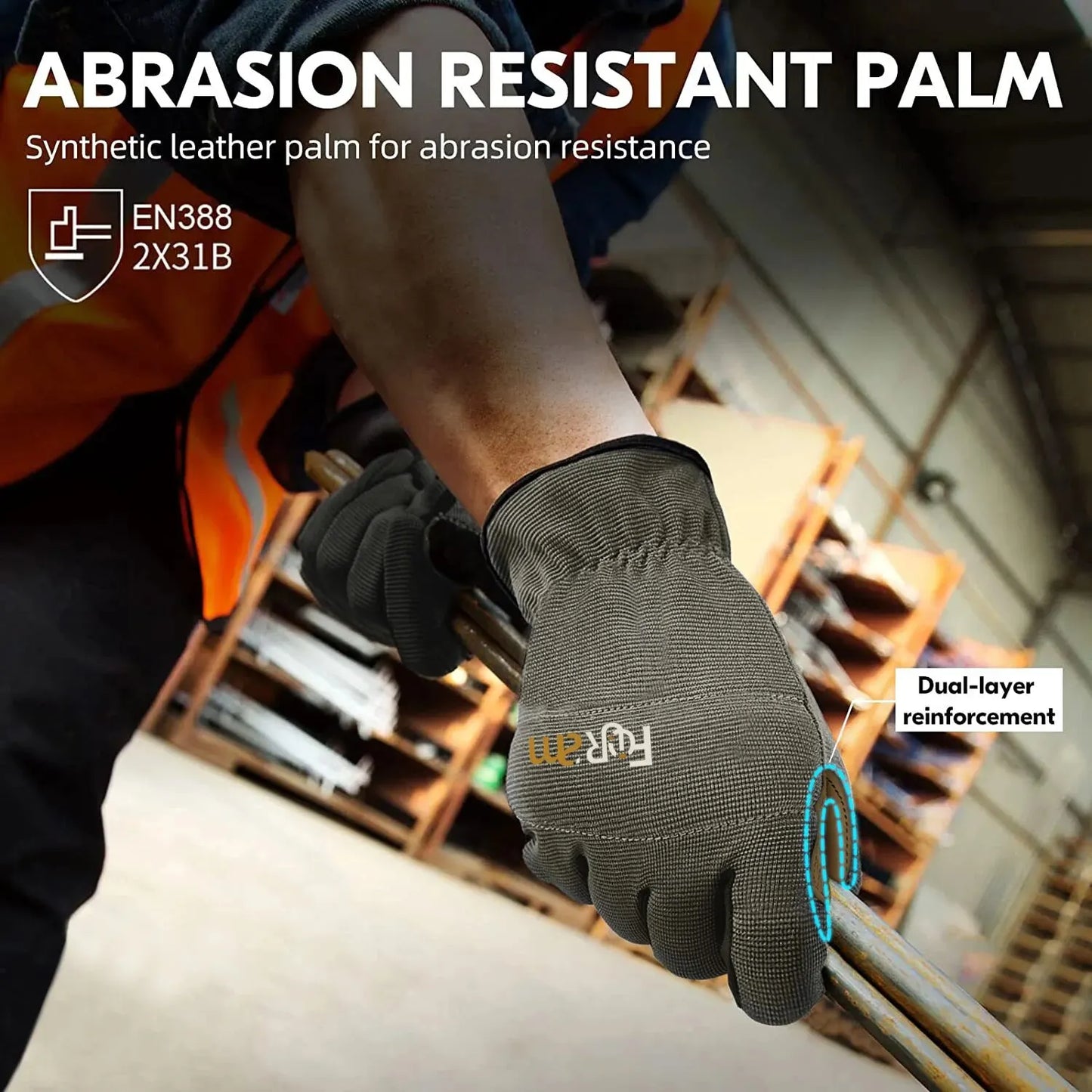 Guantes de trabajo ligeros multiusos – Transpirables, alta destreza, pantalla táctil y excelente agarre para hombre y mujer