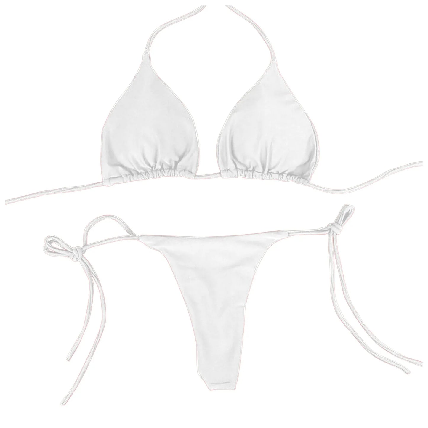 Bikini Mujer 2025 | Conjunto Sexy de Lencería con Tanga y Lazos Laterales