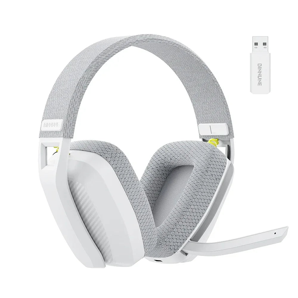 BINNUNE BW06 Auriculares Gaming Inalámbricos Bluetooth 2.4GHz con Micrófono – Cascos Gamer para PS5, PS4, PC, Mac y Playstation