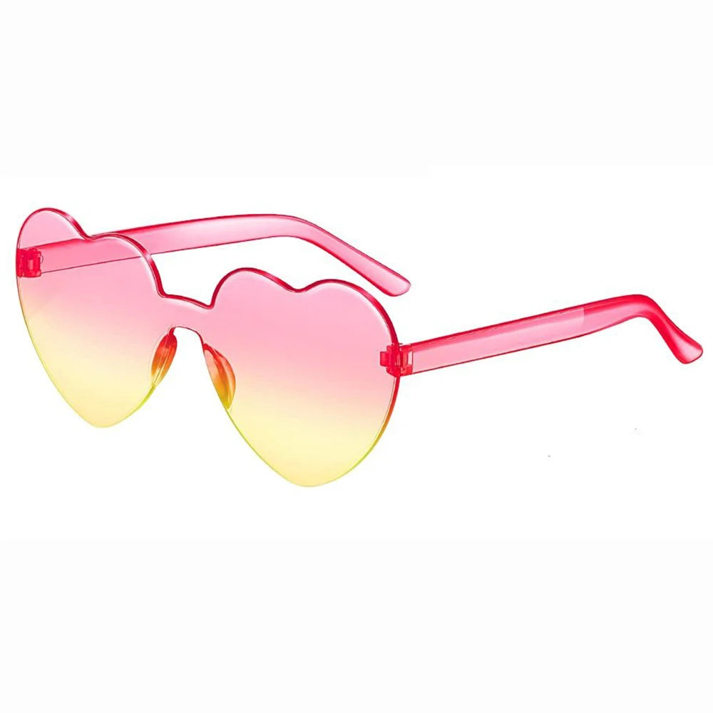 Gafas de Sol Jelly Corazón Degradado | Lentes Coloridas Protección UV Mujer Hombre