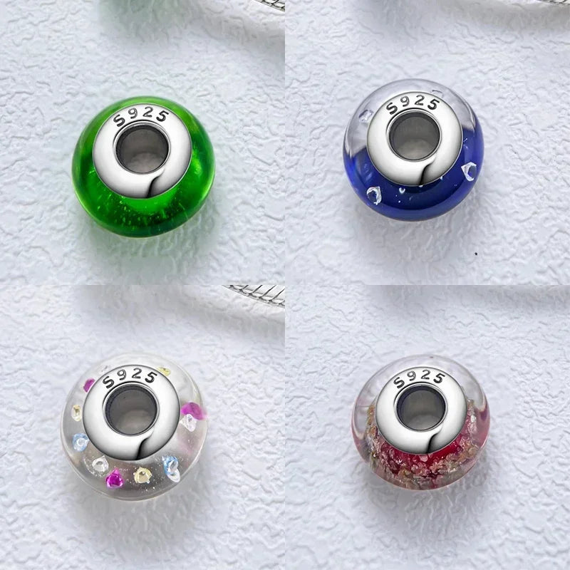 Cuenta Murano en Plata 925 | Beads de Vidrio de Colores para Pulsera Pandora Original