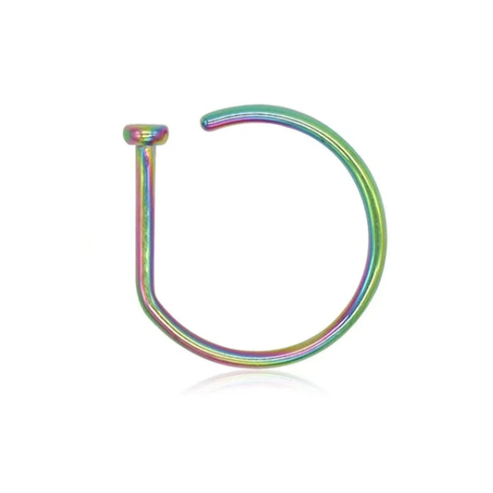 Piercing Falso de Nariz Unisex – Clip Punk de Acero Inoxidable sin Perforación