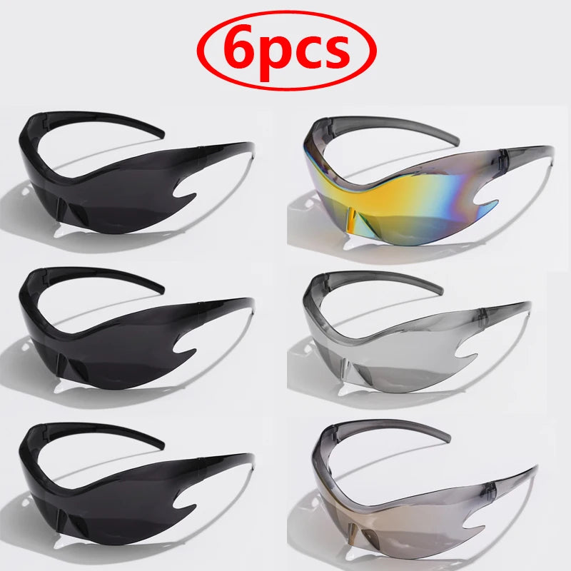 Gafas de Sol Deportivas Y2K Unisex | Estilo Punk de Lujo Una Pieza UV400 Hip Hop Ciclismo
