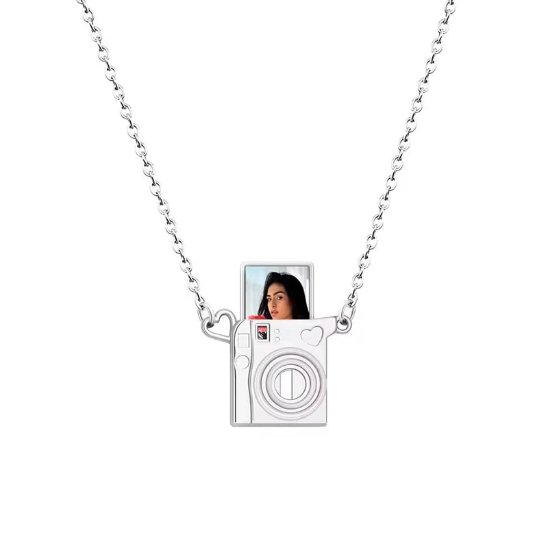 Collar personalizado con foto â Dije proyector de imagen para mujer, joyerĂa Ășnica y regalo especial